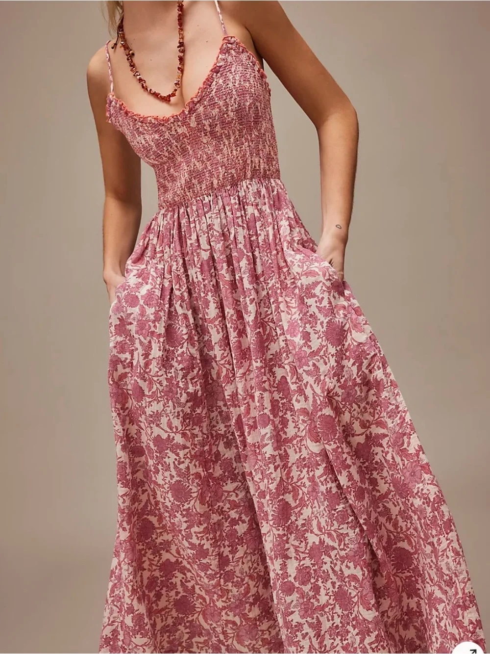 FREE PEOPLE cotton maxi dress - Picture 1 of 9